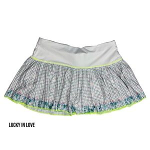Lucky in Love Plaid Skort
 with Neon Accents